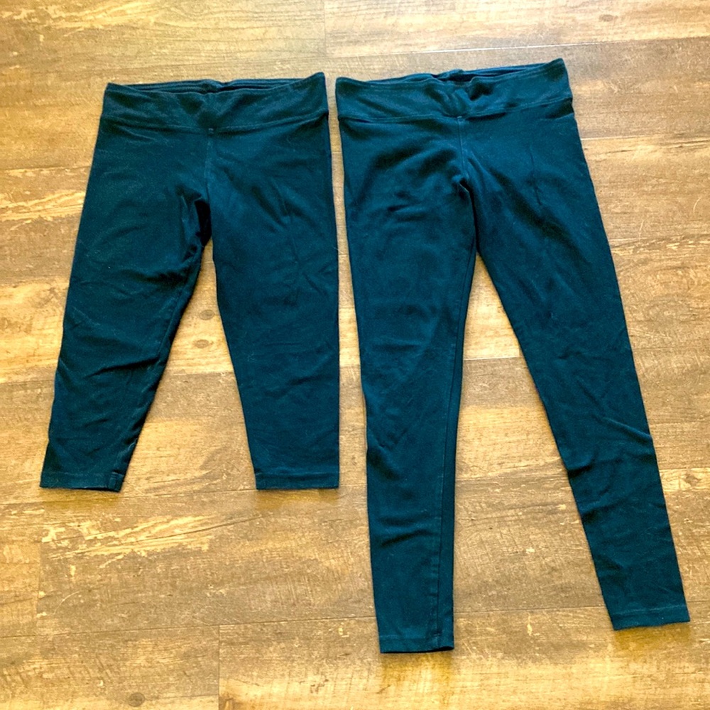 Organic Cotton & Lycra Black Leggings Bundle of 2 by In Touch Size S